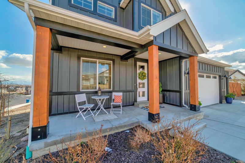 Stylish Porch with Installed Columns
