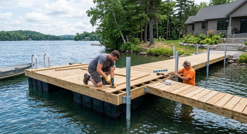 Wood Dock Installation in Olathe, KS